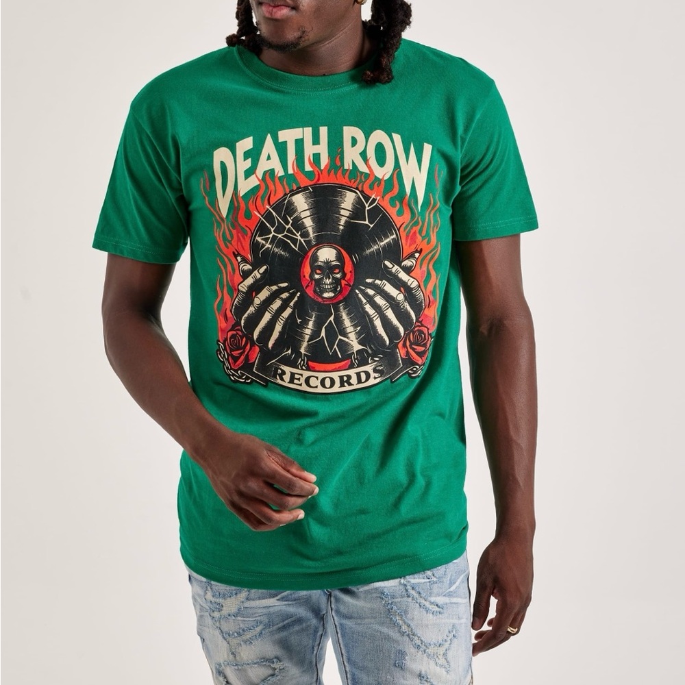 Men’s Crooks & Castles Death Row Records Tee - Sizes Vary - Green
